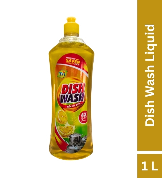 Tri Dish Wash Liquid Gel for Sparkling Clean Utensils Dish Cleaning Gel (1L)